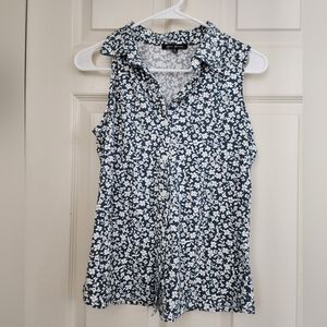 S Collar Blouse Sleeveless